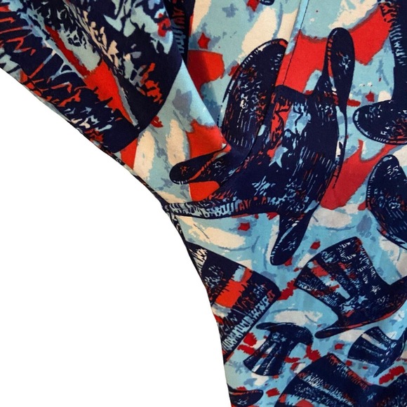 LuLaRoe‎ TC Print Leggings Print Tall & Curvy Hats Independence Day $th July - Picture 4 of 6